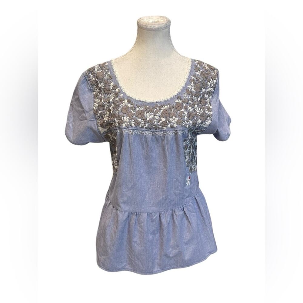 Margarita Mercantile Floral Embroidered Top